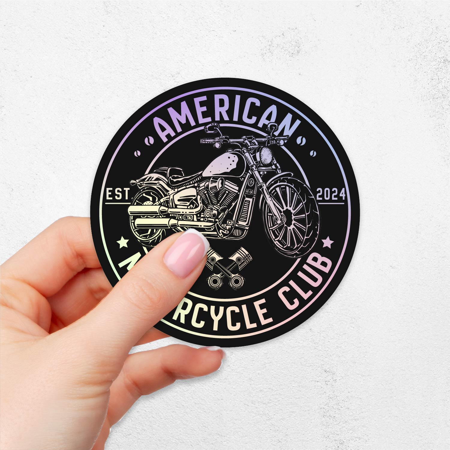 100 3" Custom Holographic Stickers Stickerine.com