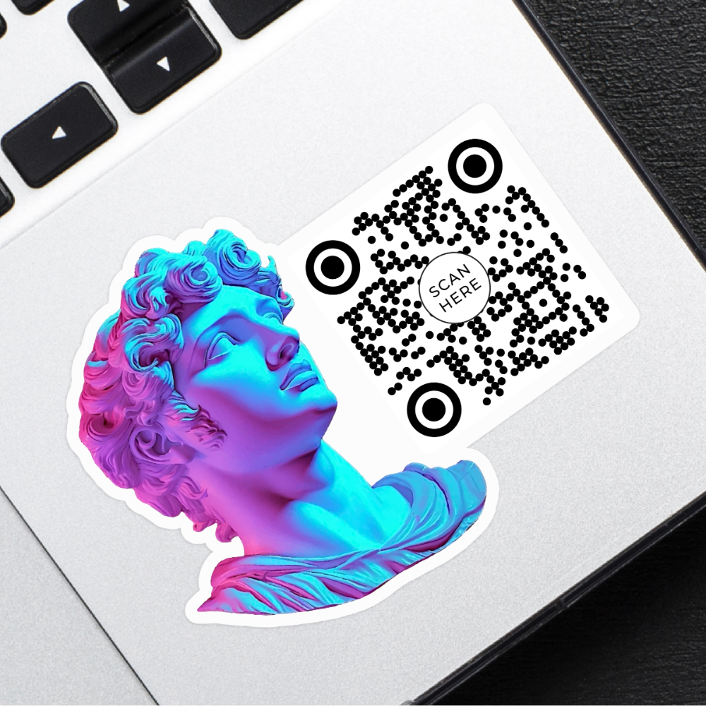 100 3" QR Code Custom Stickers Stickerine.com
