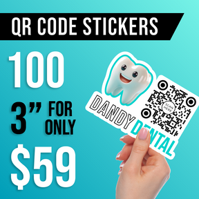100 3" QR Code Custom Stickers Stickerine.com
